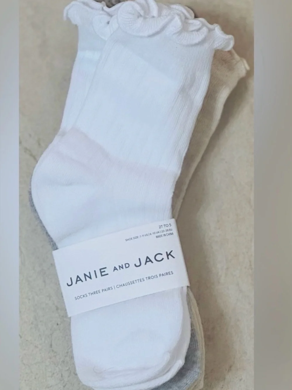 Janie and Jack Ruffle Sock 3-Pack